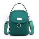 Women's Black Nylon Crossbody Bag with Silver Hardware and - Image 15