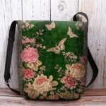 Vintage Floral Crossbody Bag with Butterfly Print, Lightweight - Image 11