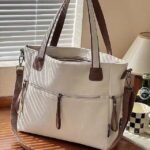 Women's Large - Capacity Canvas Tote Bag, Casual Style,