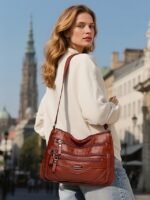 Women's Crossbody Bag Shoulder Bags PU Leather Office - Image 2