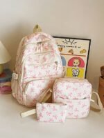 Teen Girls 3-Piece School Backpack Set – Lightweight Canvas