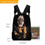 3D Dog Backpack with German Shepherd Print – Fun Animal School - Image 5