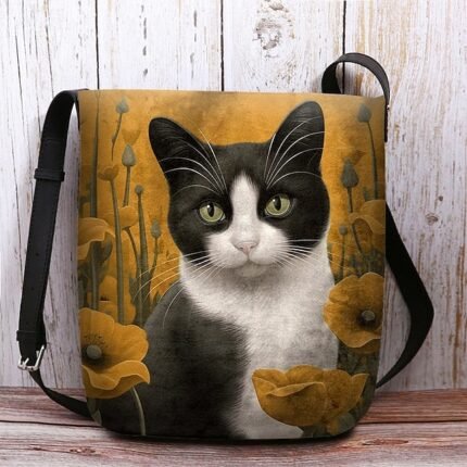 Women's Fashionable Cat Tote Bag - Perfect for Cat Lovers
