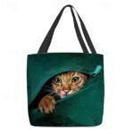 Women's Cute Kitten Print Tote Bag - Durable Canvas - Image 10