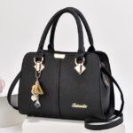 Women's Elegant Blue Handbag with Removable Strap and - Image 9