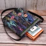 Women's Bohemian Floral Embroidered Crossbody Bag, Artistic - Image 3