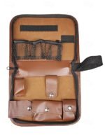Portable Golf Accessories Organizer – Leather Travel Case with