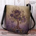 Women's Velvety Polyester Shoulder Bag, Featuring Life Tree - Image 5