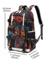 Kids' Galaxy Print Waterproof School Backpack with USB - Image 6