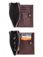 Men's RFID Blocking Cowhide Leather Bifold Wallet with - Image 9
