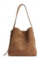 Women's Suede Shoulder Tote Bag - Bohemian Style Large - Image 6