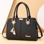 Women's Elegant Blue Handbag with Removable Strap and - Image 2