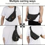 Black Waterproof Waist Bag – Multi-Pocket Fanny Pack for - Image 2