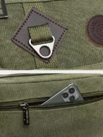 Men's Durable Canvas Crossbody Bag with Multiple Pockets - Image 6