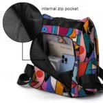 Large Capacity Colorful Abstract Art Print Multi-Carry Backpack - Image 6