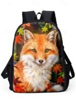 Girls'3-Piece Fox Backpack Set with Lunch Bag and Pencil - Image 17
