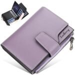 Women's Purple Faux Leather Bifold Wallet – Stylish