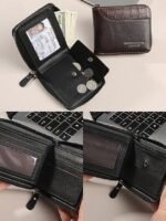 Men's Faux Leather Zip Wallet, Multiple Colors, Compact - Image 11