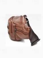 Men's Genuine Leather Waist Bag – Multi-Pocket Crossbody - Image 5