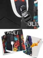 Kids' Galaxy Print Waterproof School Backpack with USB - Image 11