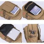 Men's Vintage Canvas Backpack for Travel and School – - Image 5