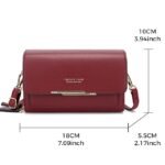 Women's Black Crossbody Wallet Bag with Gold Accents and - Image 2