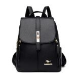 Elegant PU Leather Backpack for School and Travel - Stylish and - Image 6