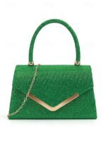 Women's Glitter Evening Clutch Bag with Chain Strap – - Image 14