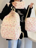 Teen Girls 3-Piece School Backpack Set – Lightweight Canvas - Image 3