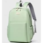 Unisex White Waterproof Laptop Backpack with Padded Compartment, - Image 8