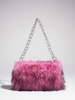 Women's Faux Fur Chain Bag – Plush and Stylish with - Image 19