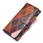 Women's Genuine Leather Patchwork Wallet, Large Capacity - Image 9