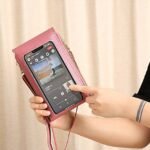 Women's Pink Multi - Zipper Crossbody Phone Bag, Compact - Image 5