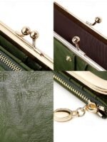 Women's Faux Leather Clip Bag Wallet Phone Case - Card - Image 6