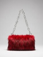 Women's Faux Fur Chain Bag – Plush and Stylish with - Image 17