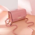 Women's Black Crossbody Wallet Bag with Gold Accents and - Image 20