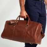 3Pcs Men's Versatile Leather Weekender Bag with Integrated Shoe